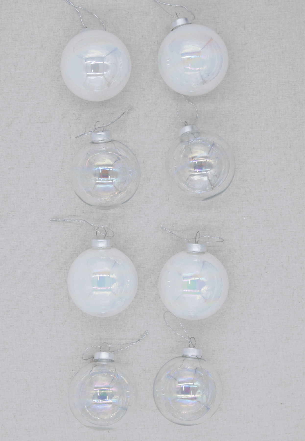 Conjunto de enfeites de vidro Bubbles (pacote com 8)