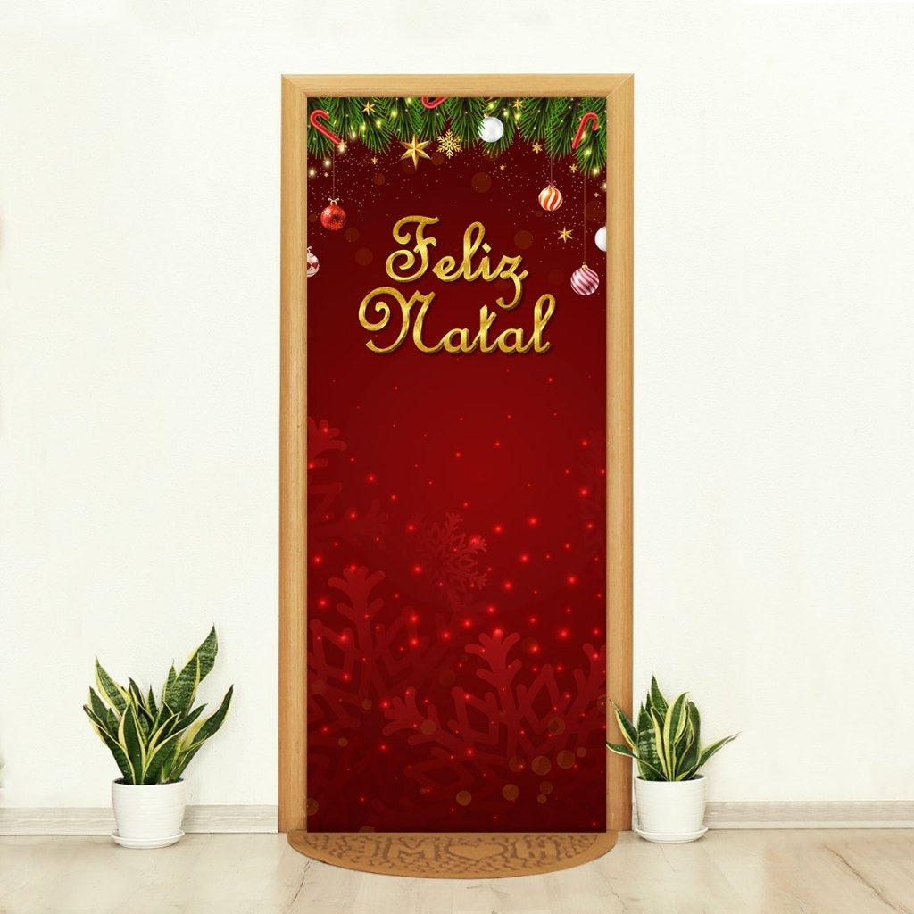 Capa de Porta Natalina Realista – Efeito 3D Sublimado