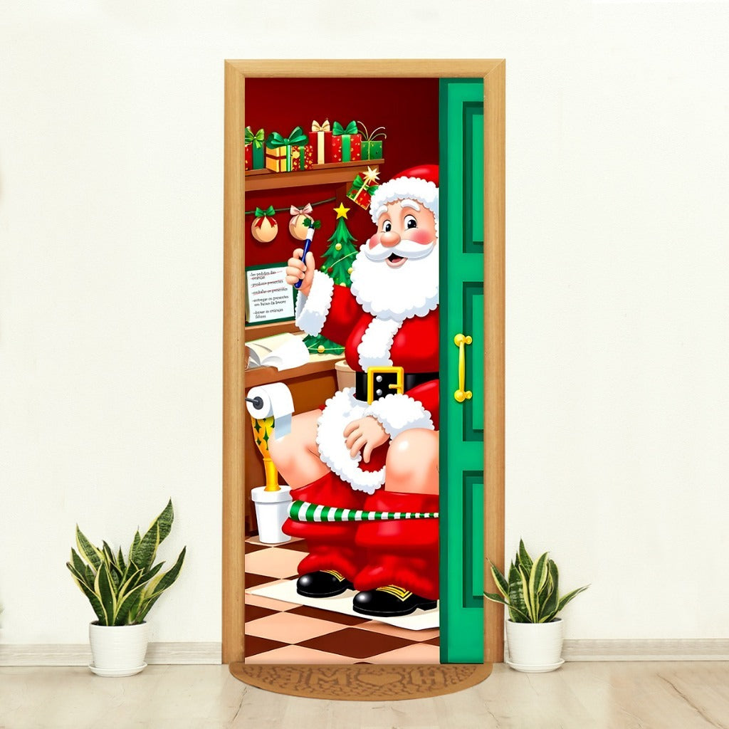 Capa de Porta Natalina Realista – Efeito 3D Sublimado