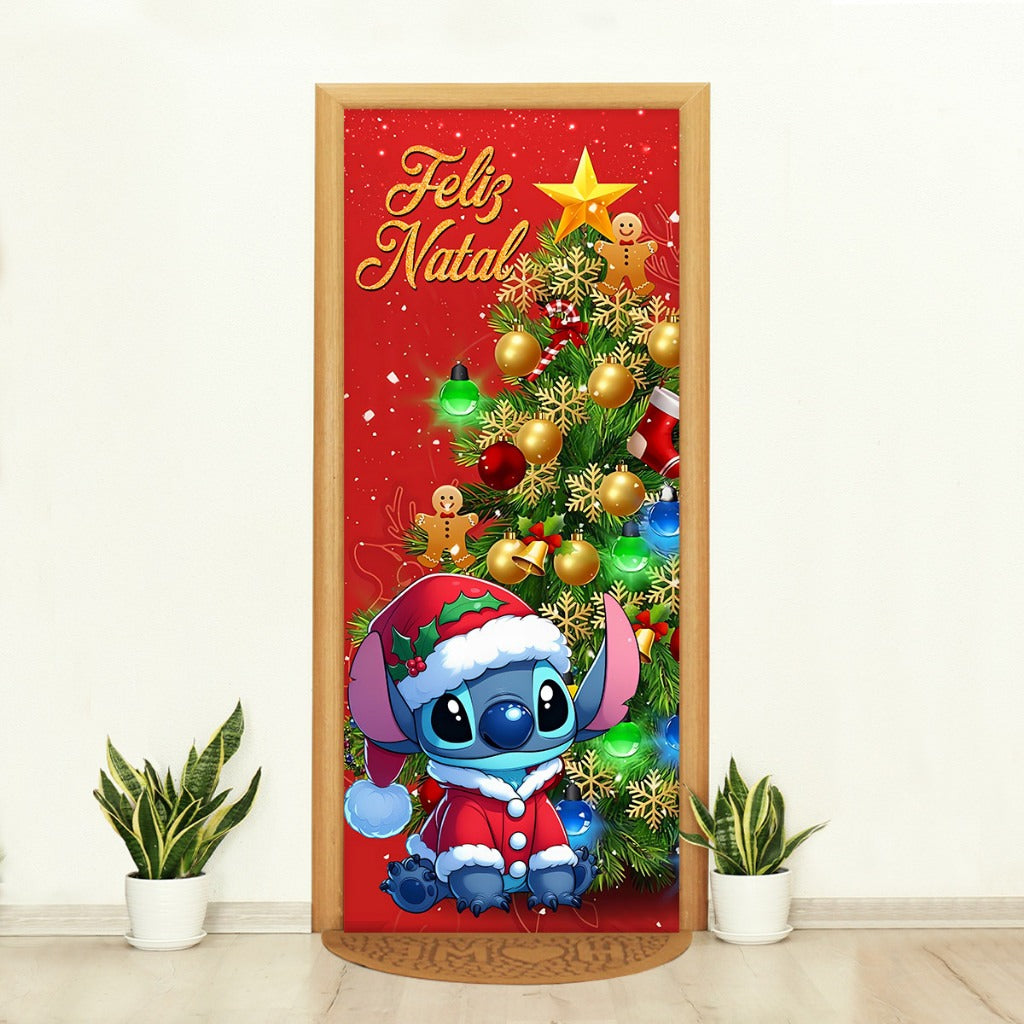 Capa de Porta Natalina Realista – Efeito 3D Sublimado
