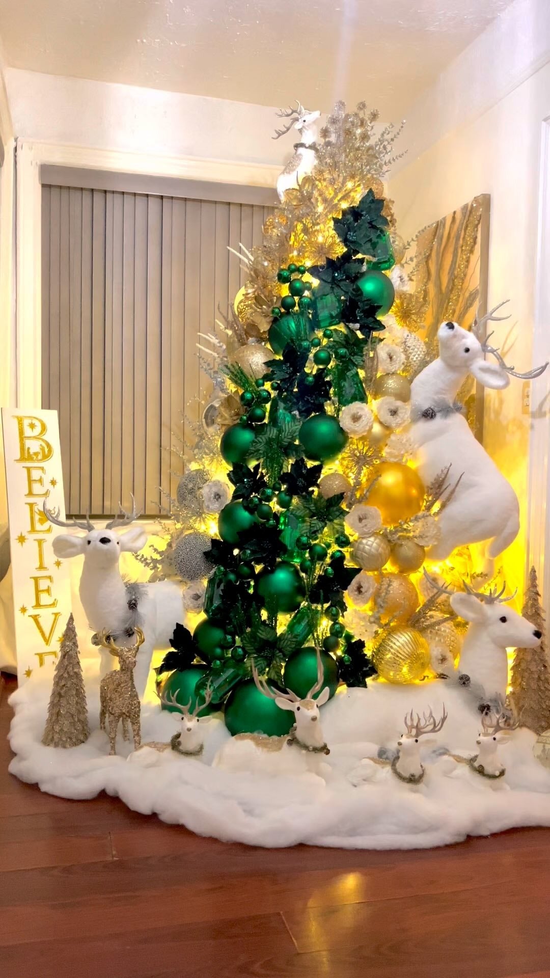 Ćrvore Believe Verde & Dourado Polar 2,00m