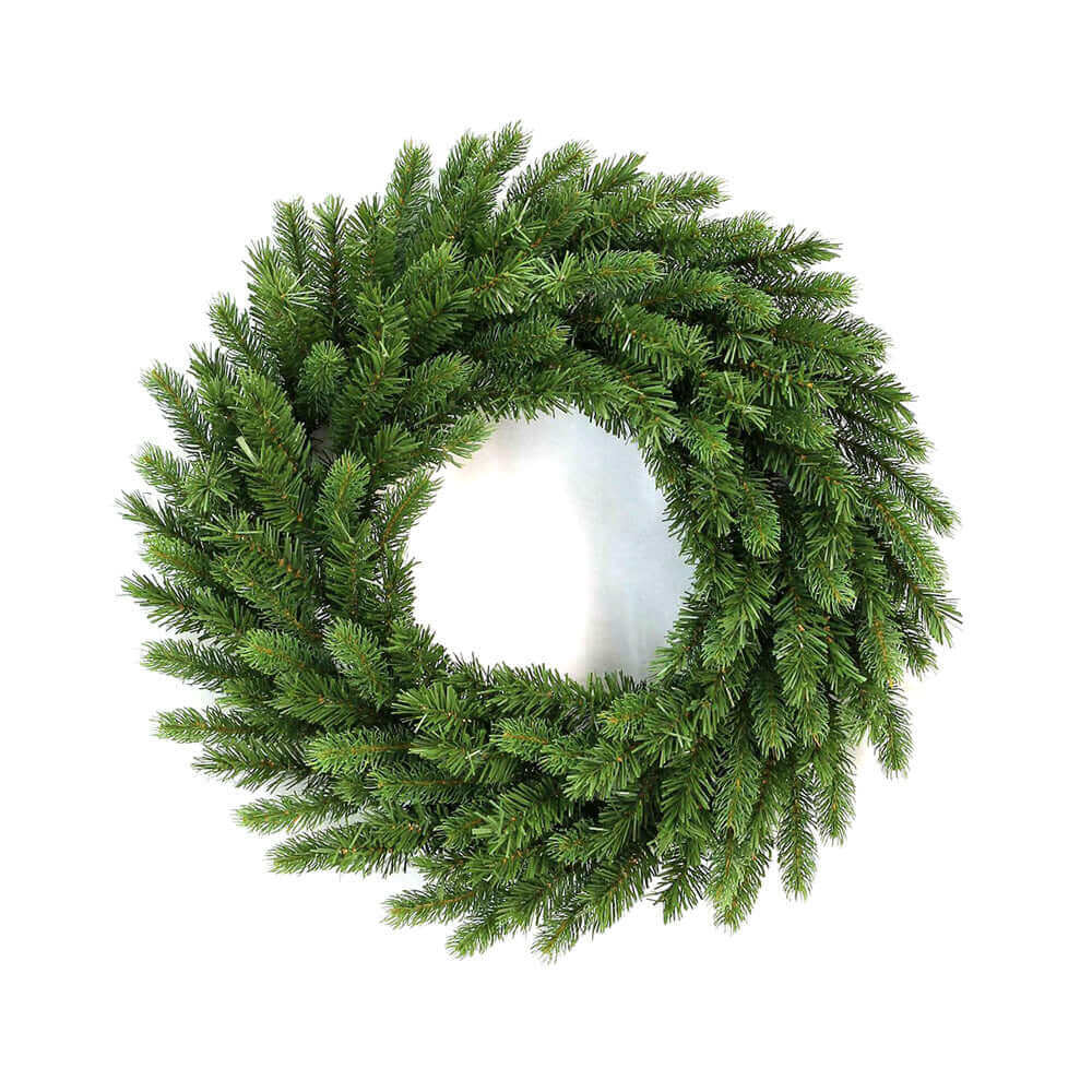 Guirlanda de abeto King Fraser de 24" com luzes LED brancas quentes (funciona com pilhas)