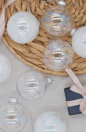 Conjunto de enfeites de vidro Bubbles (pacote com 8)