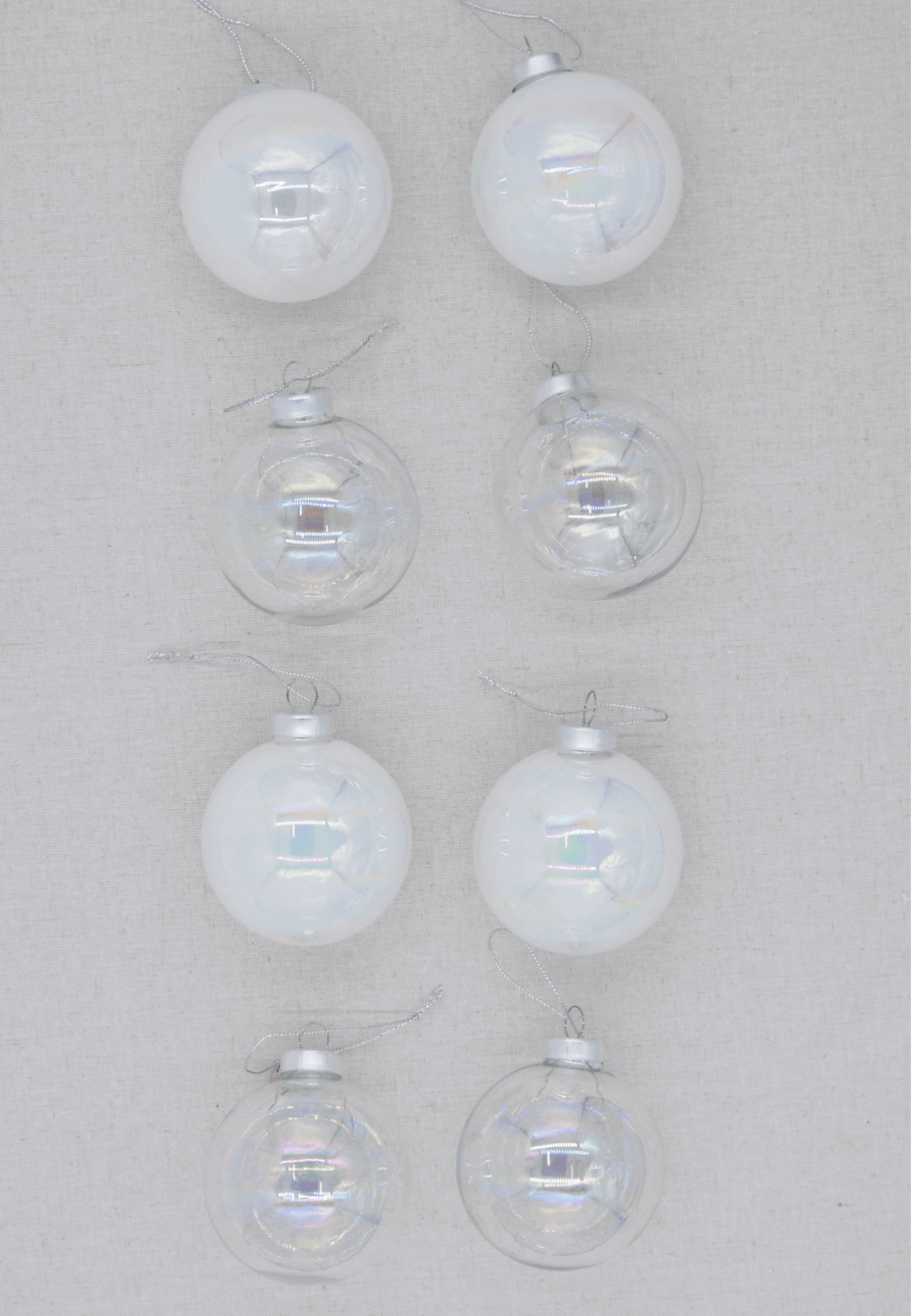 Conjunto de enfeites de vidro Bubbles (pacote com 8)