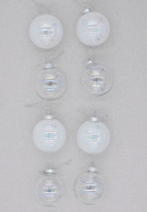 Conjunto de enfeites de vidro Bubbles (pacote com 8)